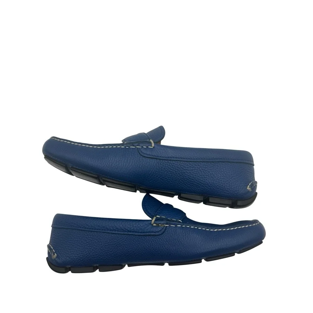 Prada blue leather